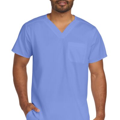 Unisex WorkFlex ™ Chest Pocket V Neck Top Thumbnail