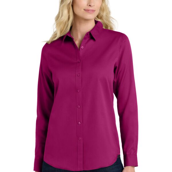 Ladies Long Sleeve SuperPro React ™ Twill Shirt Thumbnail