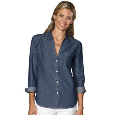 BG8203 Ladies L/S Untucked Denim Thumbnail