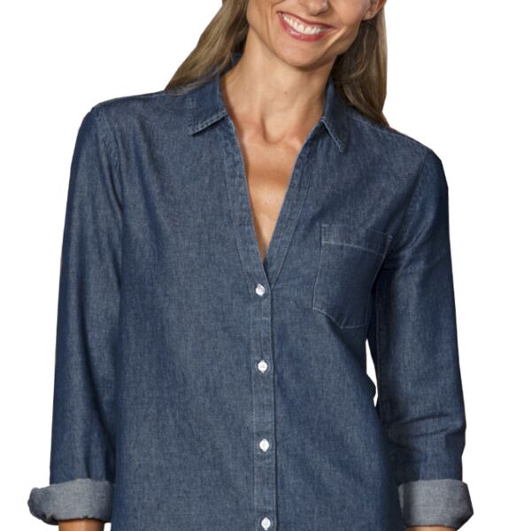 BG8203 Ladies L/S Untucked Denim Thumbnail