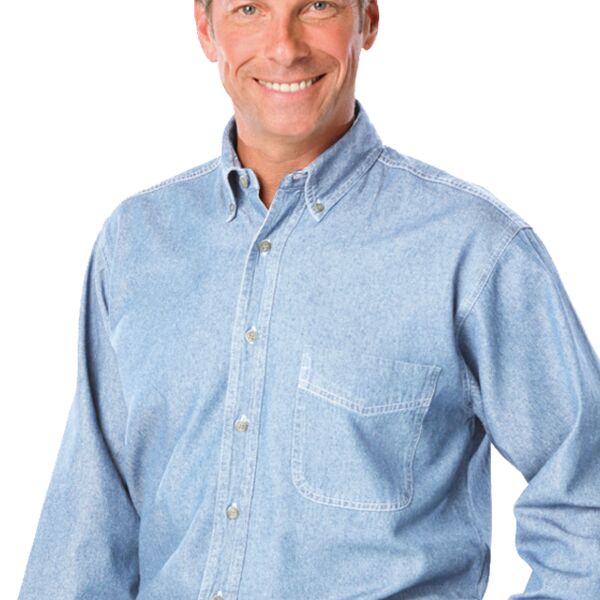 BG8206 Men's L/S 100% Cotton Denim Shirt Thumbnail