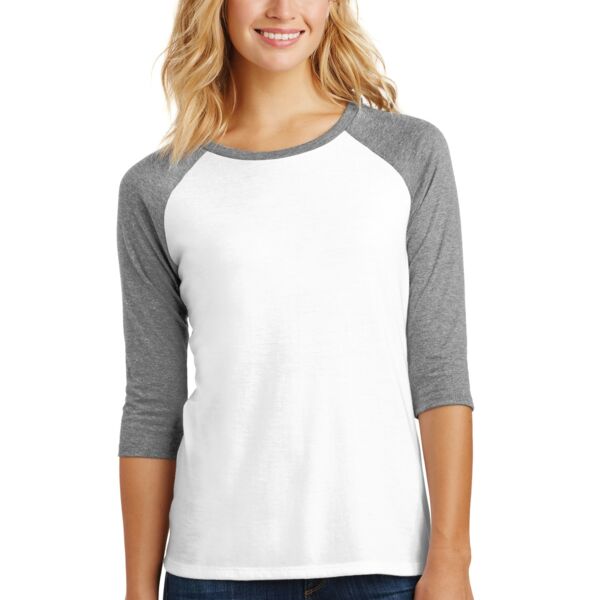 DM136L Women's Perfect Tri ® 3/4 Sleeve Raglan Thumbnail