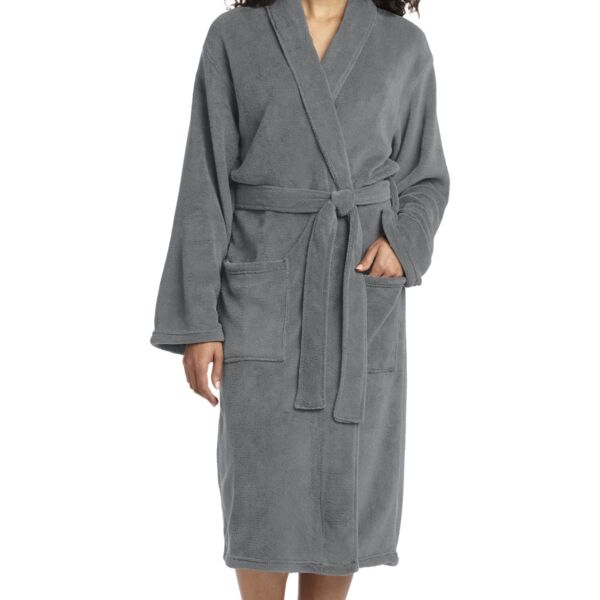 R102 Plush Microfleece Shawl Collar Robe Thumbnail