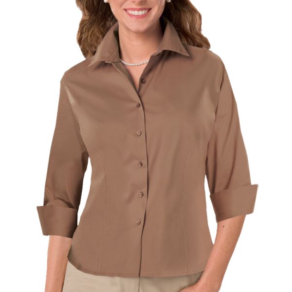 BG6330 Ladies' 3/4 Sleeve Fine Line Twill Shirt Thumbnail