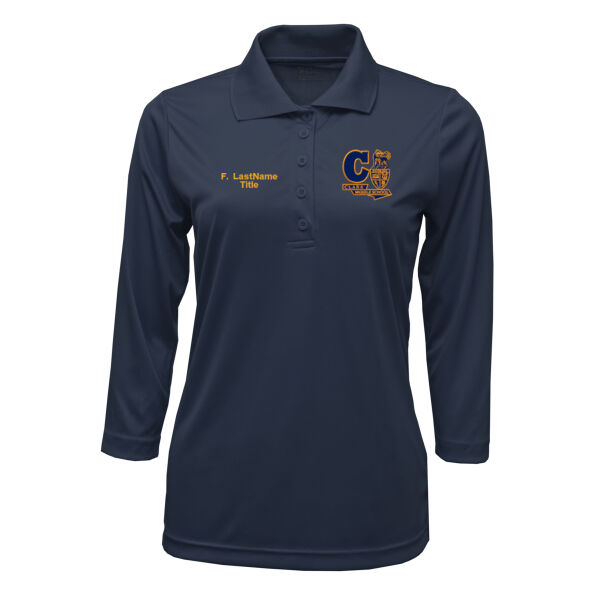 Ladies Clark MS 3/4 Sleeve Polo Thumbnail