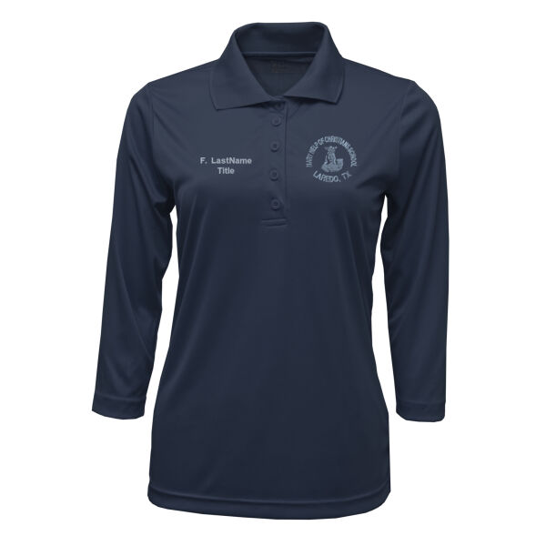 Ladies Mary Help 3/4 Sleeve Polo Thumbnail