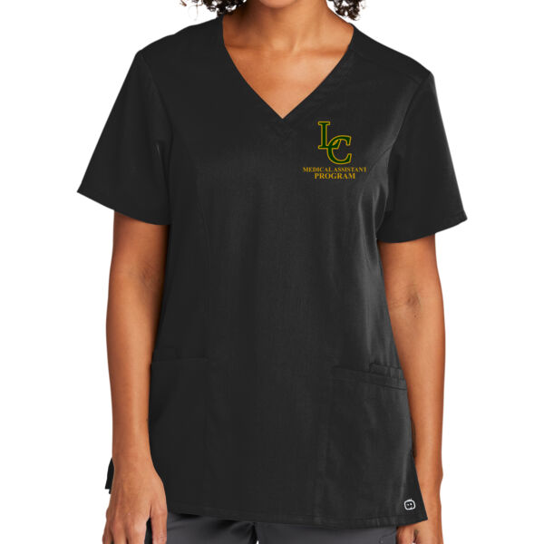 LC Medical Asst. Ladies Scrub Top Thumbnail