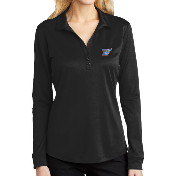 Elias Herrera Ladies Silk Touch ™ Performance Long Sleeve Polo Thumbnail