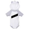 Fine Jersey Infant Short Sleeve Raglan Bodysuit with Hood & Ears Thumbnail