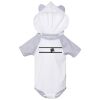 Fine Jersey Infant Short Sleeve Raglan Bodysuit with Hood & Ears Thumbnail
