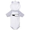 Fine Jersey Infant Short Sleeve Raglan Bodysuit with Hood & Ears Thumbnail