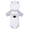 Fine Jersey Infant Short Sleeve Raglan Bodysuit with Hood & Ears Thumbnail