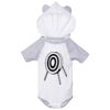 Fine Jersey Infant Short Sleeve Raglan Bodysuit with Hood & Ears Thumbnail