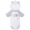 Fine Jersey Infant Short Sleeve Raglan Bodysuit with Hood & Ears Thumbnail