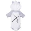 Fine Jersey Infant Short Sleeve Raglan Bodysuit with Hood & Ears Thumbnail