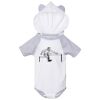 Fine Jersey Infant Short Sleeve Raglan Bodysuit with Hood & Ears Thumbnail