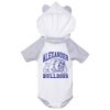 Fine Jersey Infant Short Sleeve Raglan Bodysuit with Hood & Ears Thumbnail