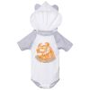 Fine Jersey Infant Short Sleeve Raglan Bodysuit with Hood & Ears Thumbnail