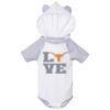 Fine Jersey Infant Short Sleeve Raglan Bodysuit with Hood & Ears Thumbnail
