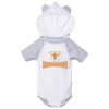Fine Jersey Infant Short Sleeve Raglan Bodysuit with Hood & Ears Thumbnail