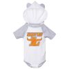 Fine Jersey Infant Short Sleeve Raglan Bodysuit with Hood & Ears Thumbnail
