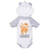 Fine Jersey Infant Short Sleeve Raglan Bodysuit with Hood & Ears Thumbnail