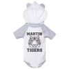 Fine Jersey Infant Short Sleeve Raglan Bodysuit with Hood & Ears Thumbnail