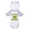 Fine Jersey Infant Short Sleeve Raglan Bodysuit with Hood & Ears Thumbnail