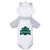 Fine Jersey Infant Short Sleeve Raglan Bodysuit with Hood & Ears Thumbnail