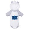 Fine Jersey Infant Short Sleeve Raglan Bodysuit with Hood & Ears Thumbnail
