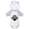 Fine Jersey Infant Short Sleeve Raglan Bodysuit with Hood & Ears Thumbnail