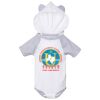 Fine Jersey Infant Short Sleeve Raglan Bodysuit with Hood & Ears Thumbnail