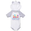 Fine Jersey Infant Short Sleeve Raglan Bodysuit with Hood & Ears Thumbnail