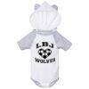 Fine Jersey Infant Short Sleeve Raglan Bodysuit with Hood & Ears Thumbnail