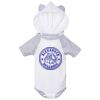 Fine Jersey Infant Short Sleeve Raglan Bodysuit with Hood & Ears Thumbnail