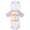 Fine Jersey Infant Short Sleeve Raglan Bodysuit with Hood & Ears Thumbnail