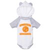 Fine Jersey Infant Short Sleeve Raglan Bodysuit with Hood & Ears Thumbnail