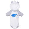 Fine Jersey Infant Short Sleeve Raglan Bodysuit with Hood & Ears Thumbnail