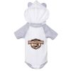 Fine Jersey Infant Short Sleeve Raglan Bodysuit with Hood & Ears Thumbnail