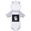 Fine Jersey Infant Short Sleeve Raglan Bodysuit with Hood & Ears Thumbnail