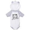 Fine Jersey Infant Short Sleeve Raglan Bodysuit with Hood & Ears Thumbnail