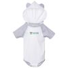 Fine Jersey Infant Short Sleeve Raglan Bodysuit with Hood & Ears Thumbnail