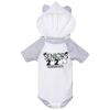 Fine Jersey Infant Short Sleeve Raglan Bodysuit with Hood & Ears Thumbnail