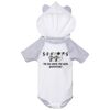 Fine Jersey Infant Short Sleeve Raglan Bodysuit with Hood & Ears Thumbnail