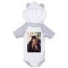 Fine Jersey Infant Short Sleeve Raglan Bodysuit with Hood & Ears Thumbnail
