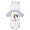 Fine Jersey Infant Short Sleeve Raglan Bodysuit with Hood & Ears Thumbnail