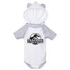 Fine Jersey Infant Short Sleeve Raglan Bodysuit with Hood & Ears Thumbnail