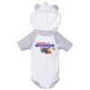 Fine Jersey Infant Short Sleeve Raglan Bodysuit with Hood & Ears Thumbnail