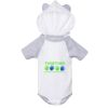 Fine Jersey Infant Short Sleeve Raglan Bodysuit with Hood & Ears Thumbnail