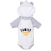 Fine Jersey Infant Short Sleeve Raglan Bodysuit with Hood & Ears Thumbnail
